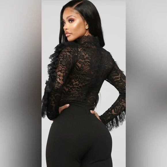 Fashion Nova Black Trousers Jumpsuit - Picture 16 of 16